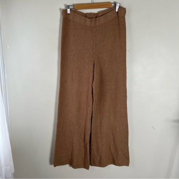 Happily Grey Women’s Brown High Rise Wide Leg Knit Pants Size XL Soft Stretchy - Picture 10 of 12